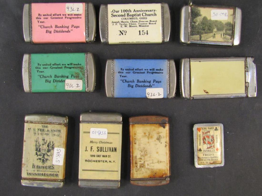 10 Assorted Advertising Match Safes, etc. (1 of 3)