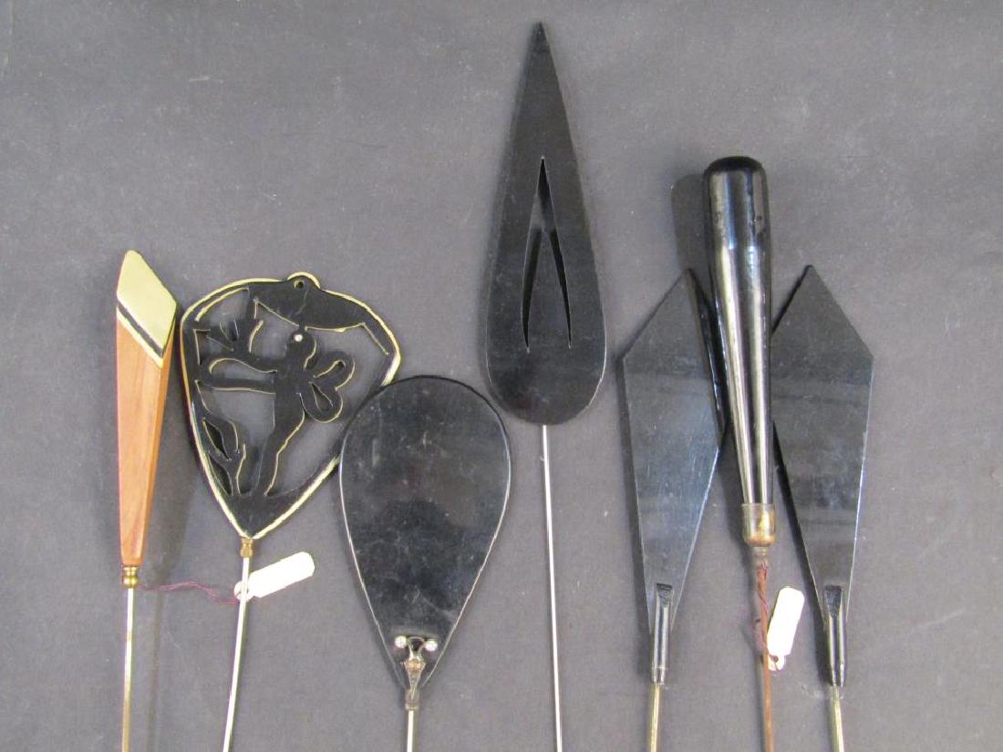 7 Celluloid Tip Hat Pins (1 of 3)