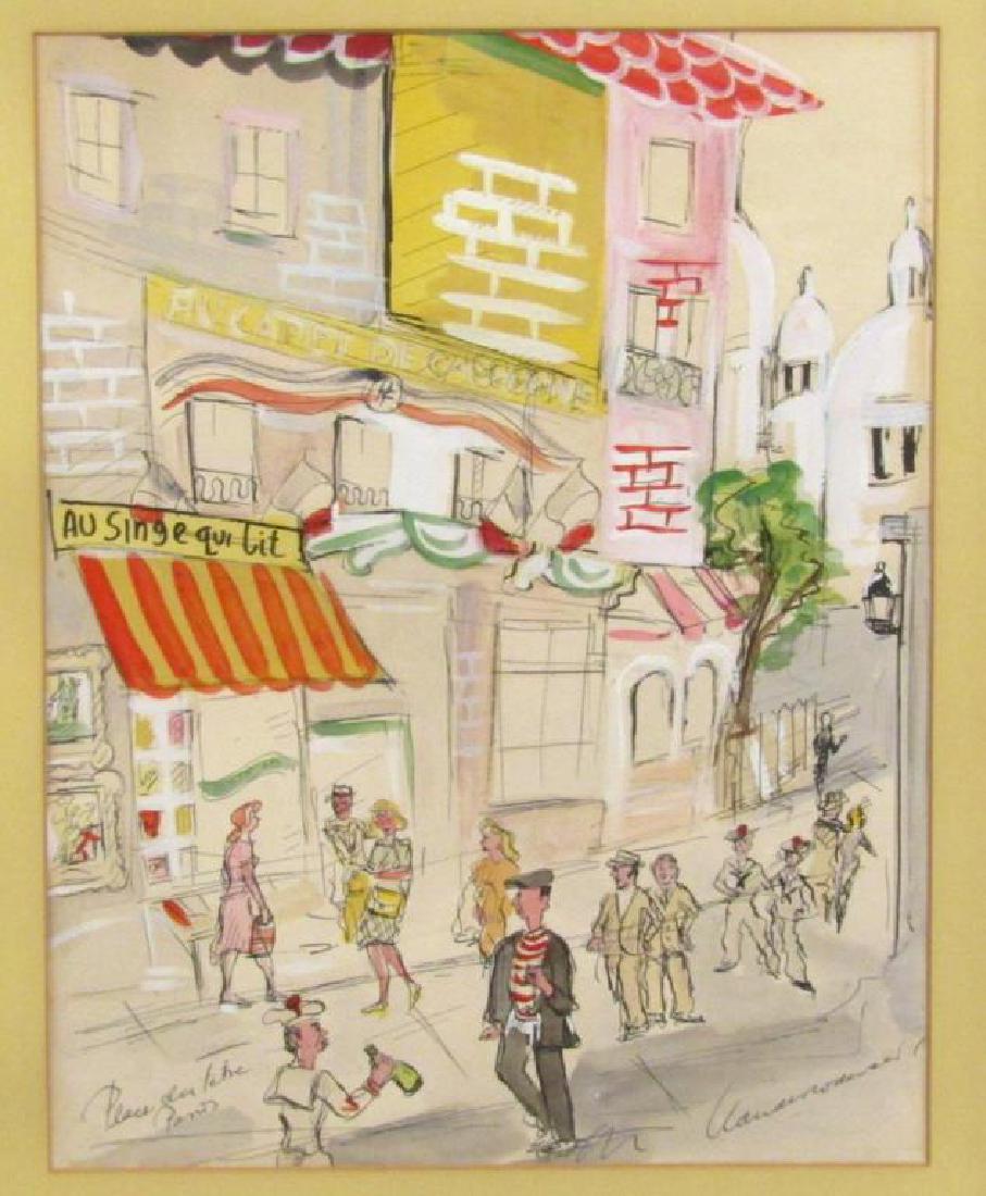 Signed Illegibly - Mixed Media on Paper (1 of 6)