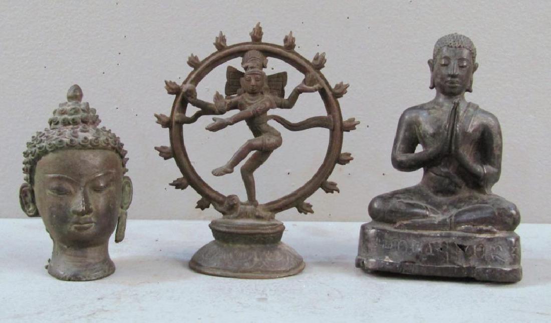 3 Far Eastern Bronze Statues (1 of 3)