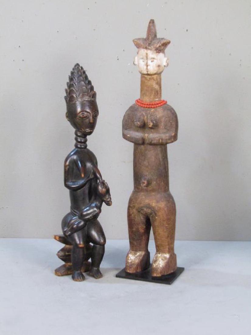 2 Ethnic Carved Fertility Figures (1 of 9)
