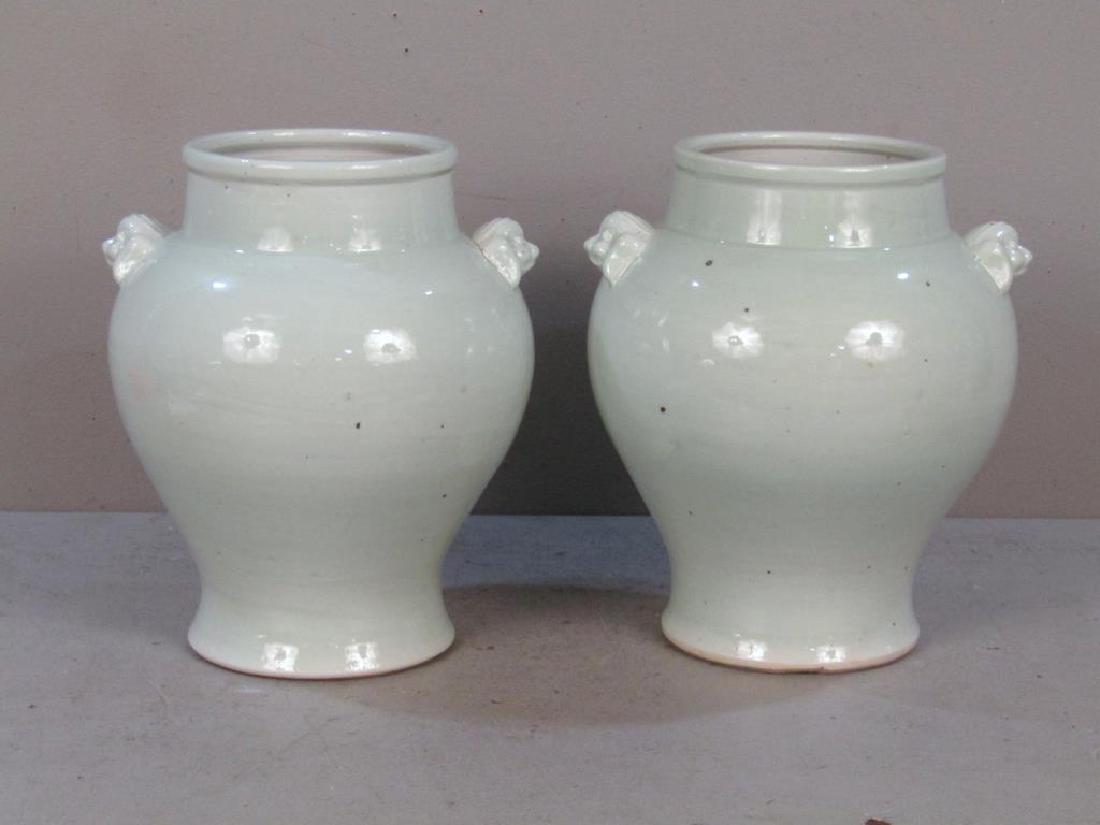 Pair Chinese Glazed Ceramic Vases (1 of 7)