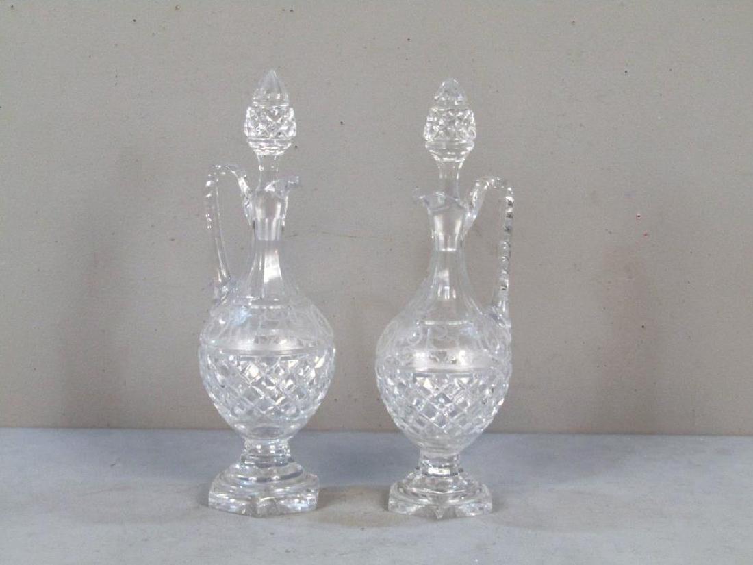 Pair Etched and Cut Glass Decanters (1 of 7)