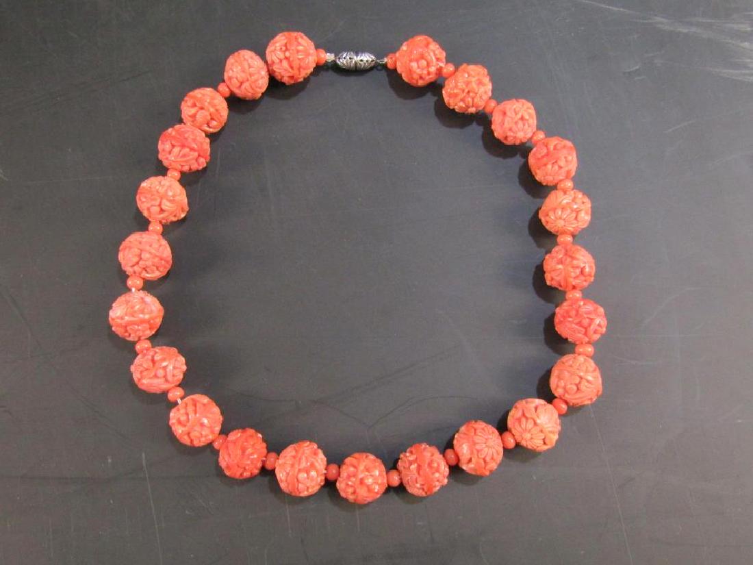 Coral Bead Choker (1 of 4)
