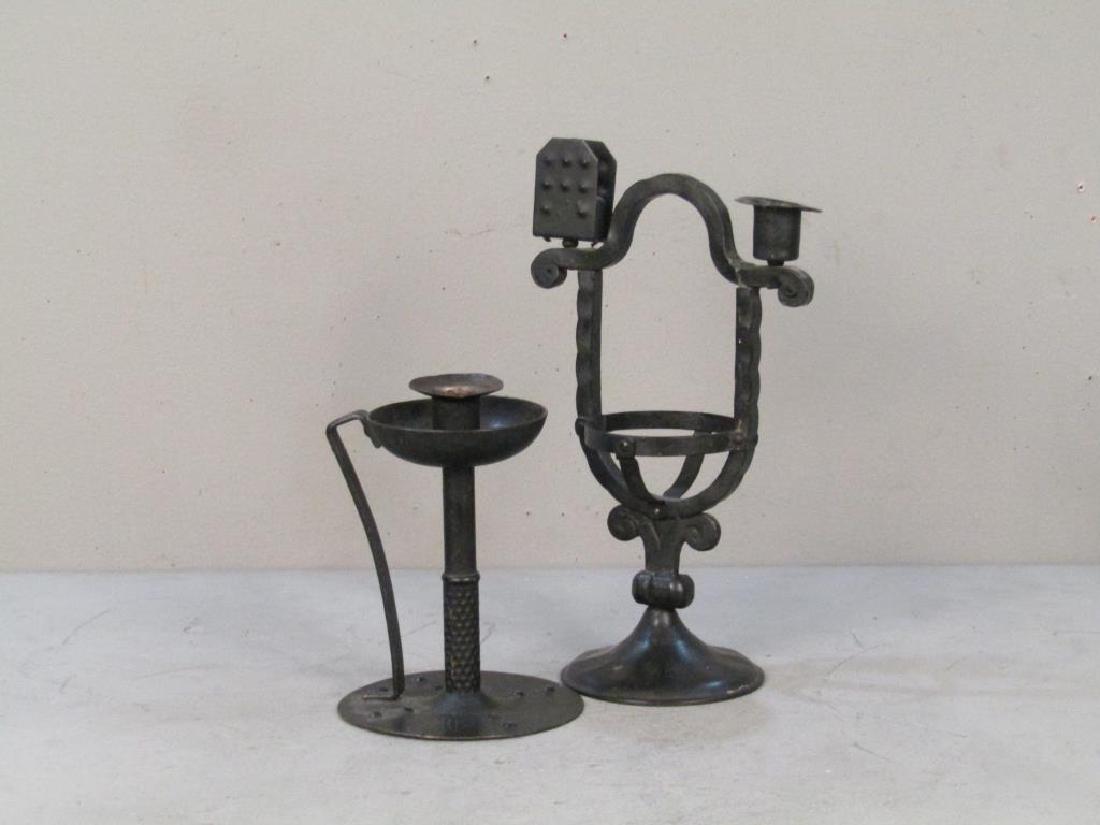 Two Architectural Iron Candlesticks (1 of 8)