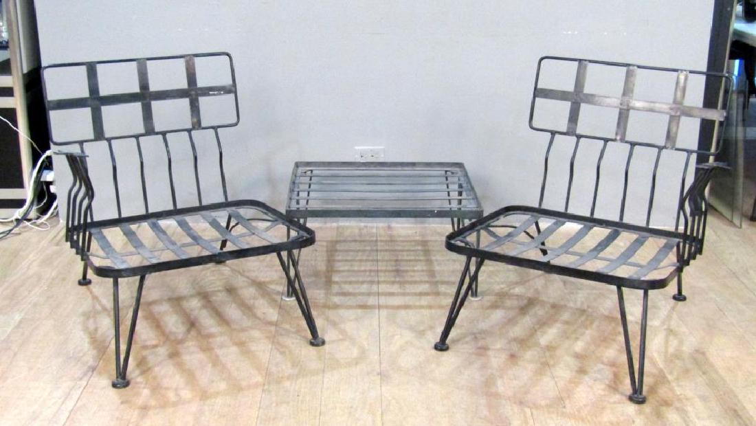 Pair of Woodard Chairs and Low Table (1 of 4)