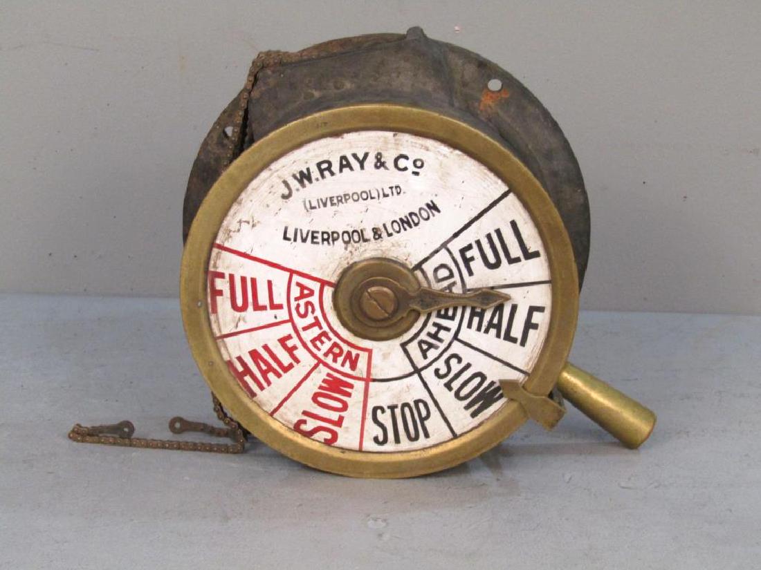 J. W. Ray & Co. Ship's Engine Order / Telegraph (1 of 3)