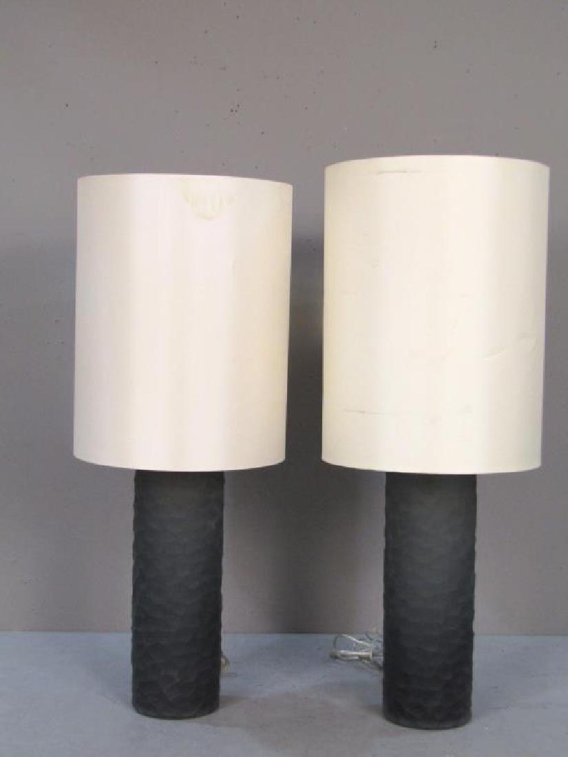 Pair Vivarini Murano Glass Column Lamps (1 of 5)