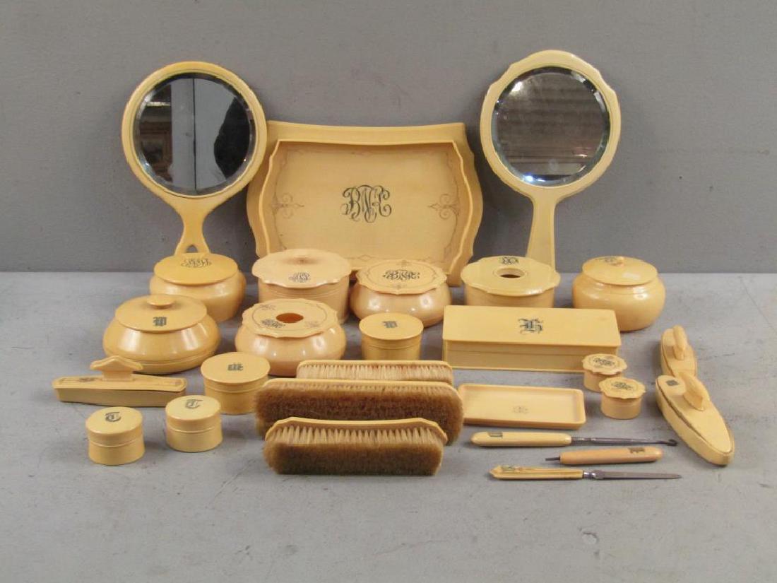 Celluloid Lot - Monogrammed Vanity Articles (1 of 3)