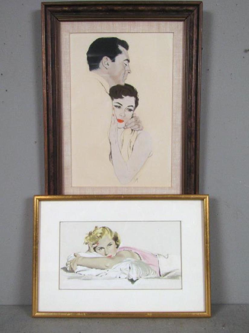 2 Mid Century Mixed Media Illustrations (1 of 9)