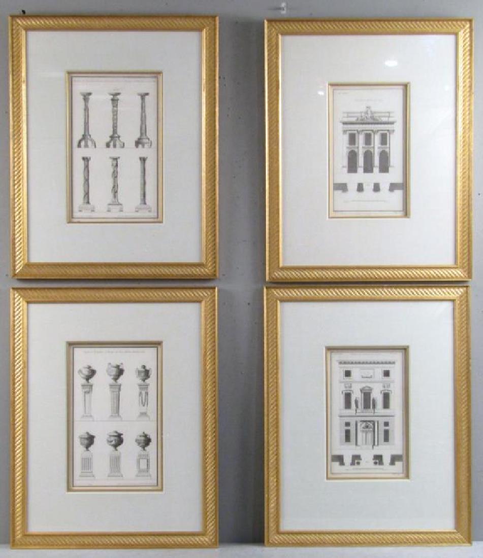 Set of 4 French Architectural Prints (1 of 5)