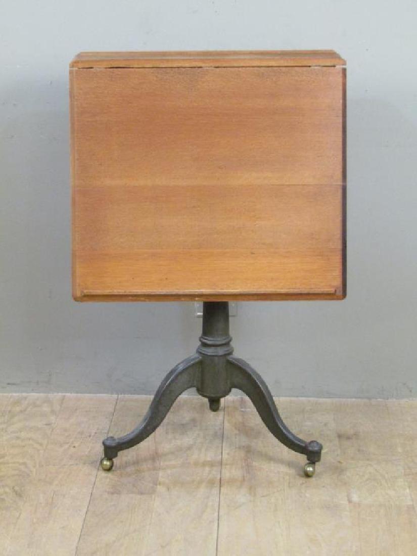 Kolesch & Co. Drafting Table: Two drawers (one as is), adjust able iron base. 22"W (with one 7" leaf).