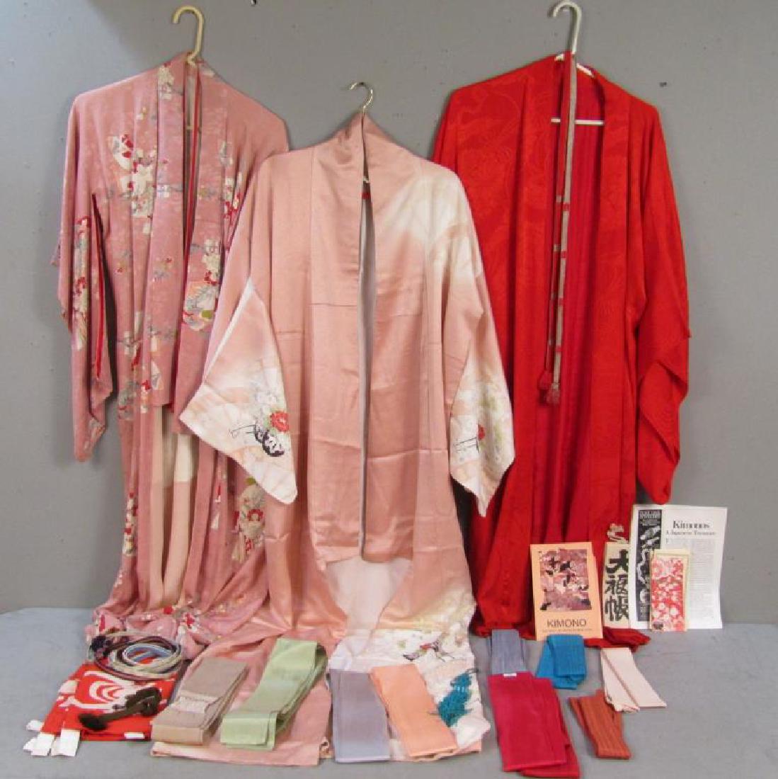 3 Silk Kimonos, Obis and Trim (1 of 7)