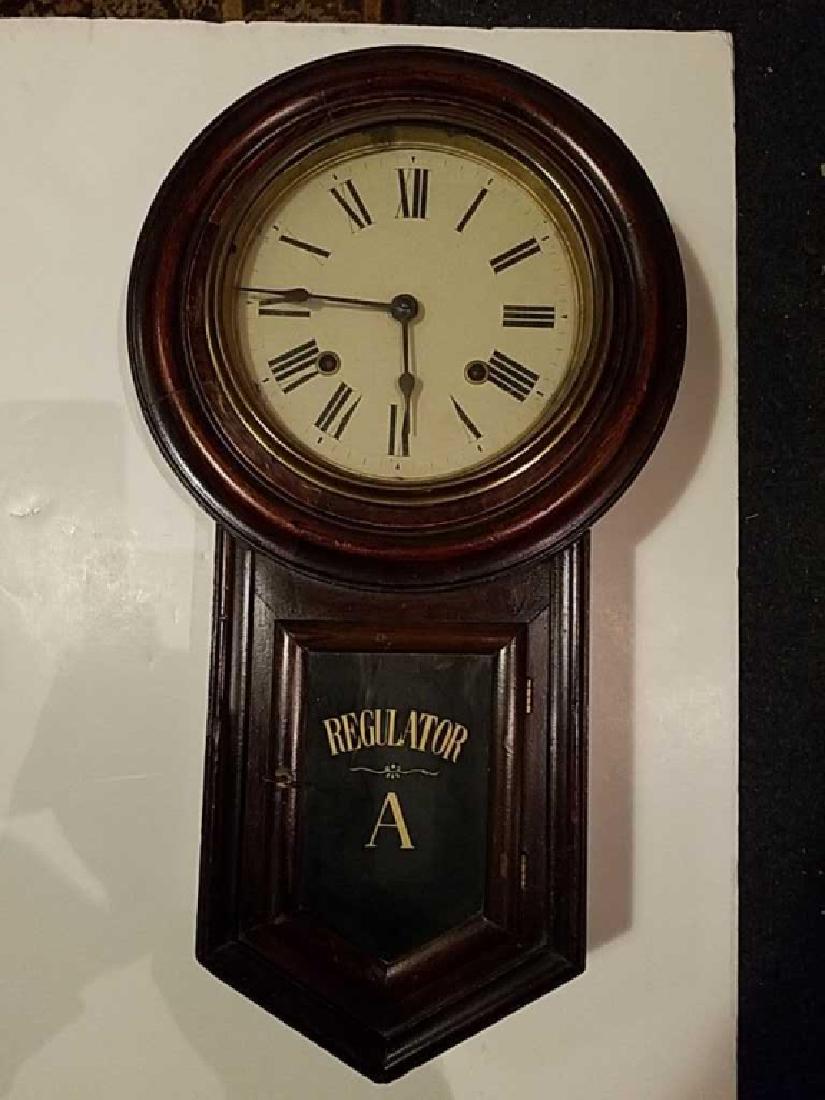 American Regulator Wall Clock: Mahogany