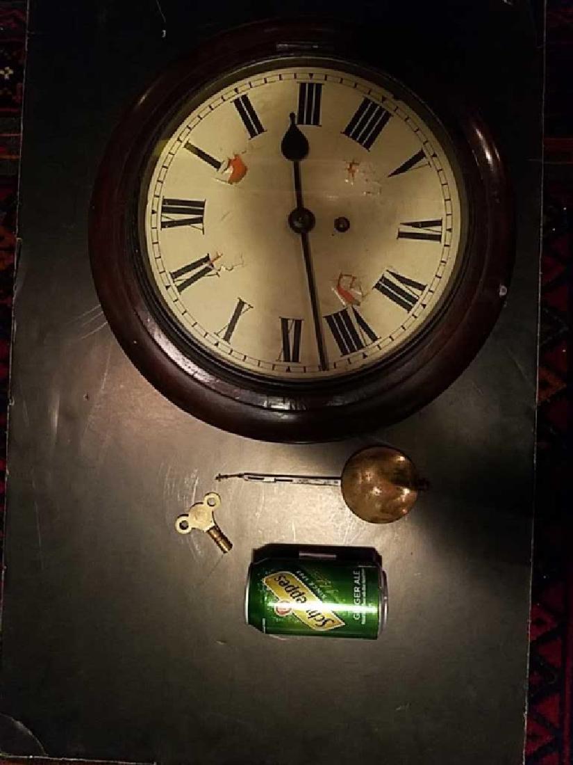 Vintage Round Wall Clock: interior mixed metal works