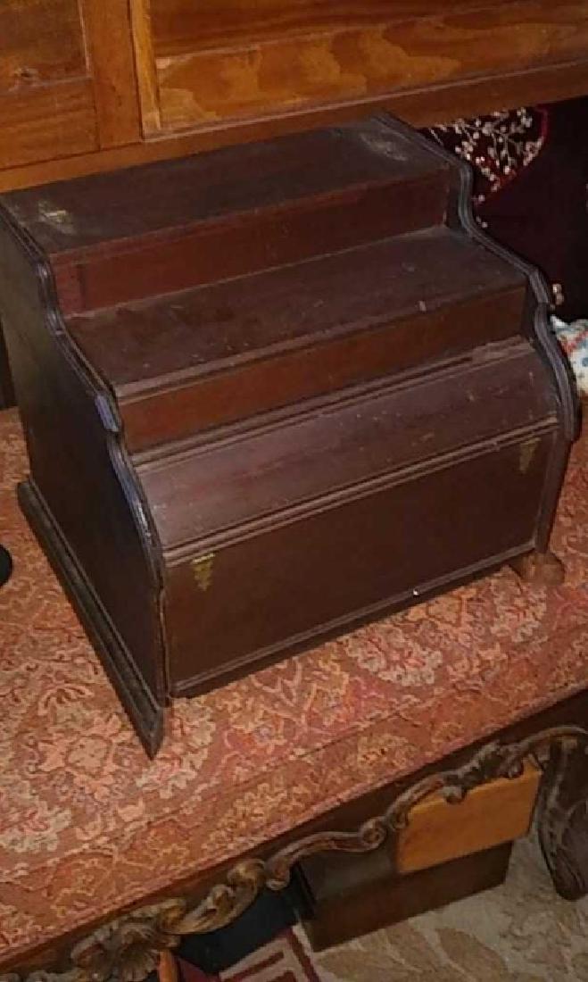 Vintage Celestine - Mechanical Orguinette Co. New: York. In piano desk form, not operating. Missing front molding. 15"w X 14" X 14"