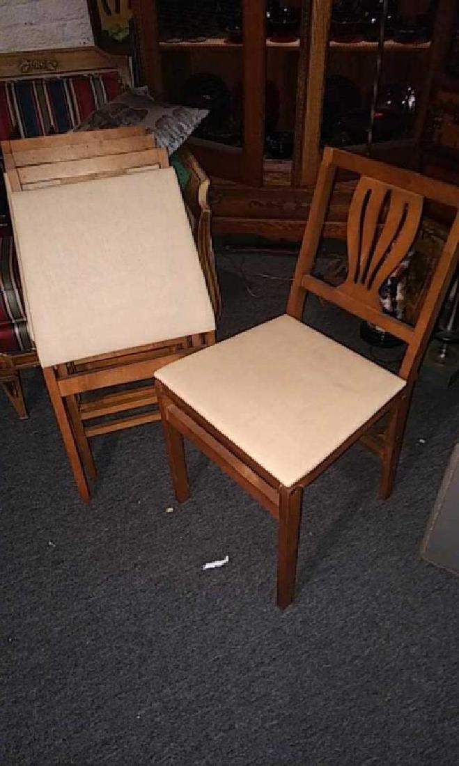 Set Of 4 Vintage Stakmore Folding Chairs Splat Jan 23
