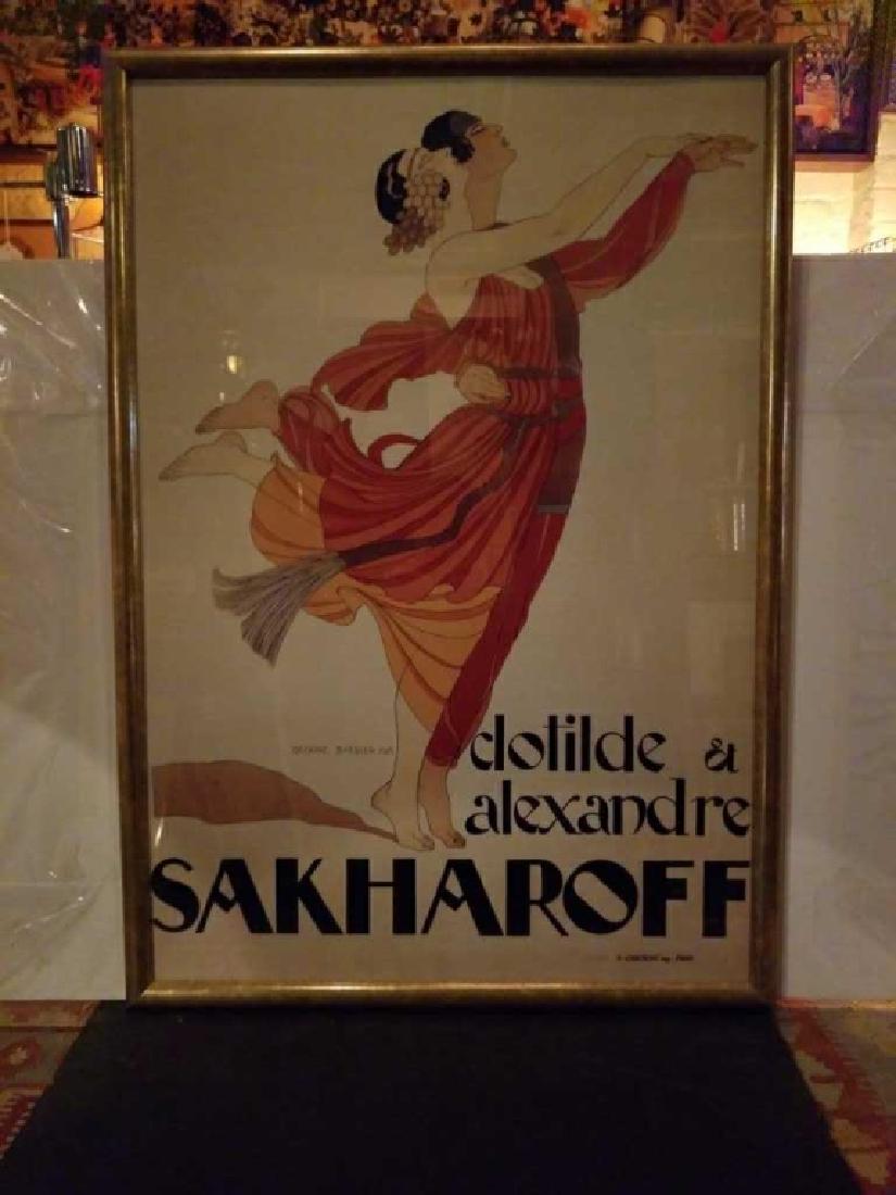 George Barbier. 1921. Clotilde & Alexandre: Sakharoff. 26" × 38"