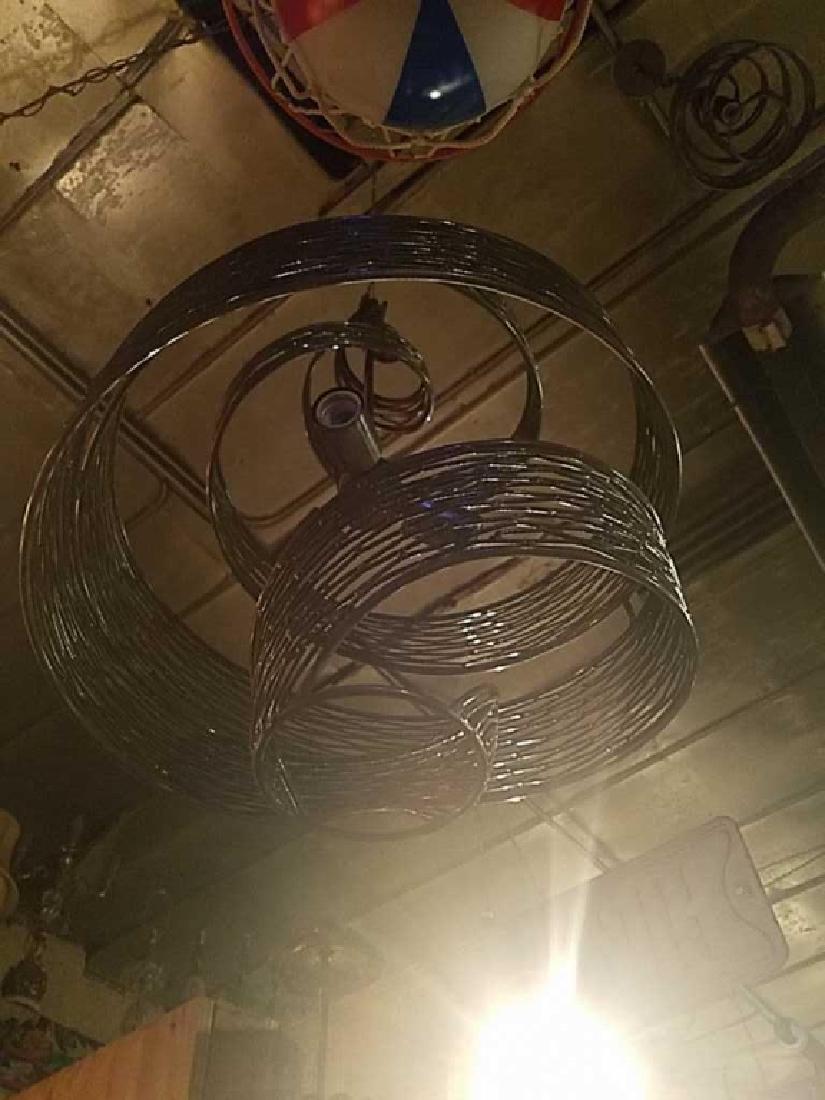 Artistic wire spiral pendant light: Mid Century
