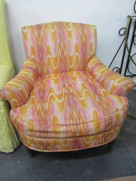 Louis XVI Style Slipper Chair: 29 tall.