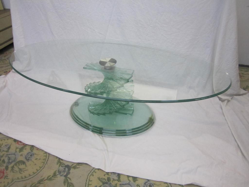 modern oval all glass coffee table modern oval all glass coffee table