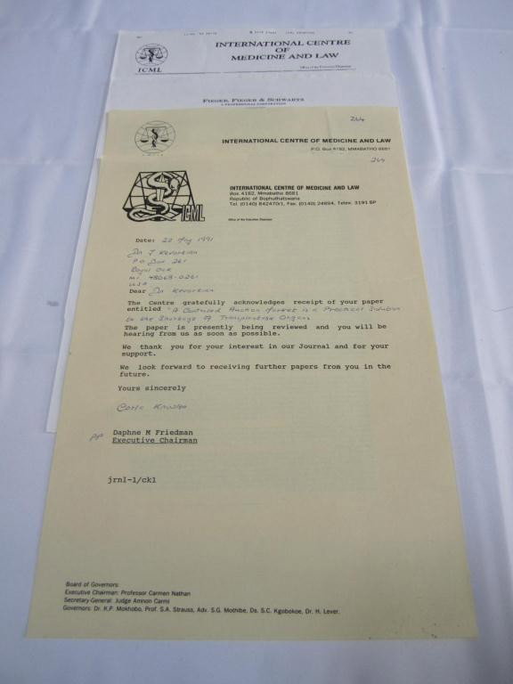 Series of Correspondence with Daphne Friedman ICML
