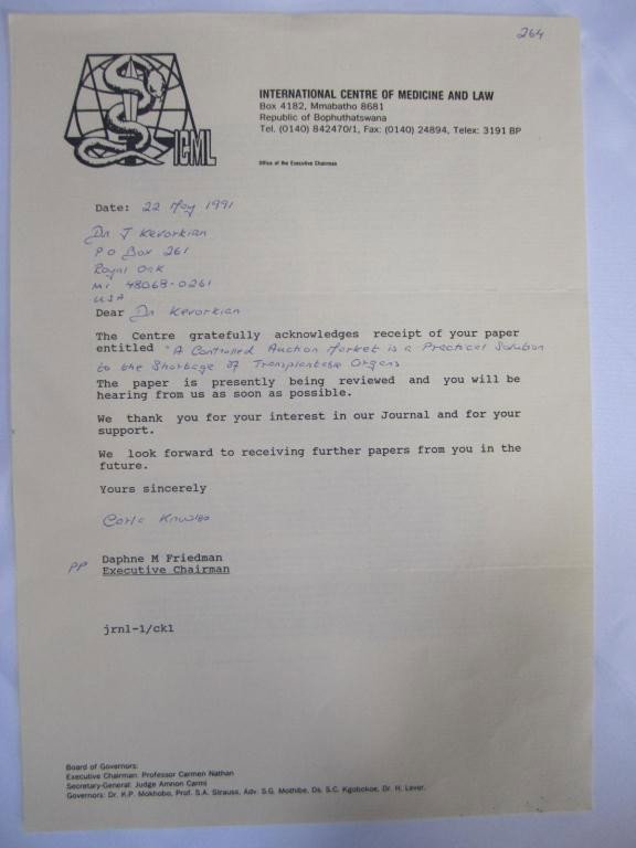 Series of Correspondence with Daphne Friedman ICML - 2