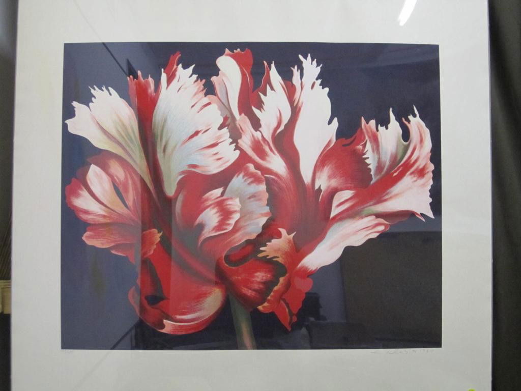 Lowell Nesbitt (American, 1933-1993) - Lithograph: Lowell Nesbitt (American, 1933-1993) - Lithograph Parrott Tulip. Signed and dated 1980 and numbered 167/200. 30 X 37 (framed 41 X 47)