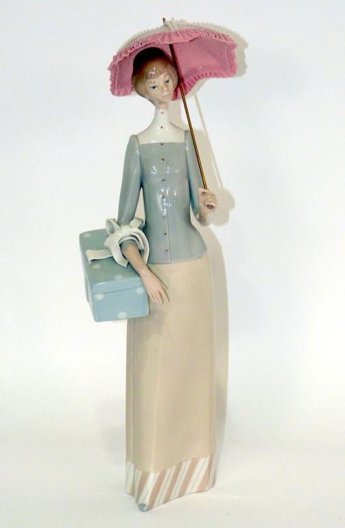 40 Lladro Figure of Lady with an Umbrella
