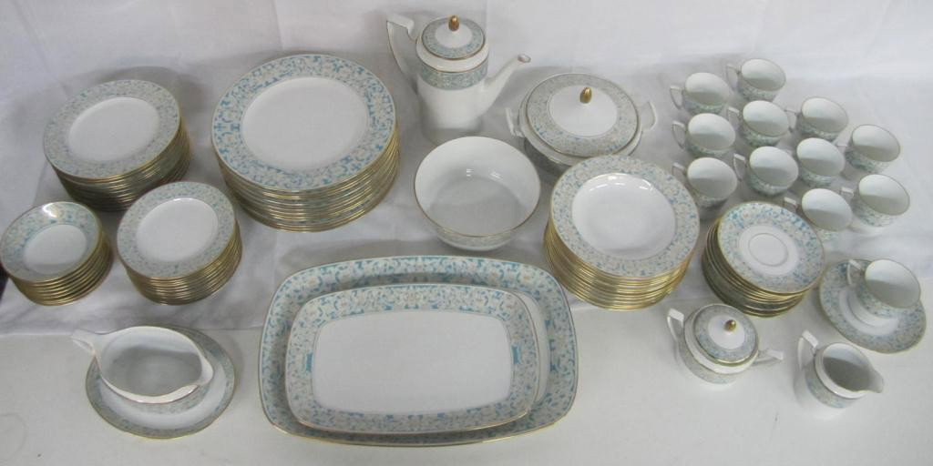 81 Piece Eschenbach Bavarian Dinner Set: Complete service for 8 ++ (only 9 saucers) plus serving pieces.
