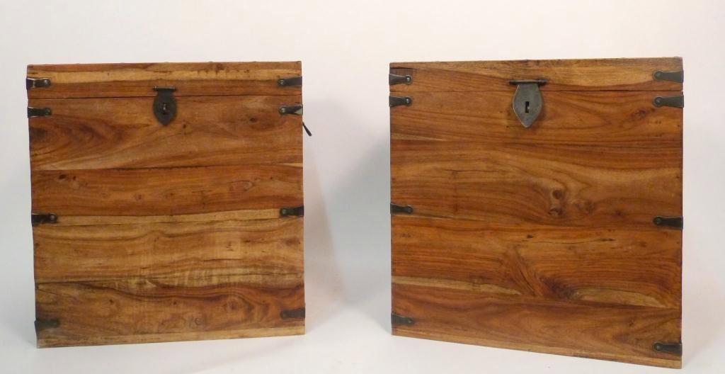 2 Very Similar Square Pine Trunks: 22" X 22" X 23"
