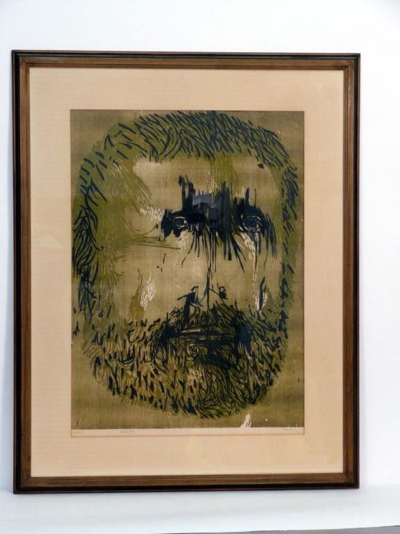 Leonard Baskin (American, 1922-2000) Artist proof: Lithograph - "Eakins" fine condition artist proof. 23 X 32 (35 X 44)
