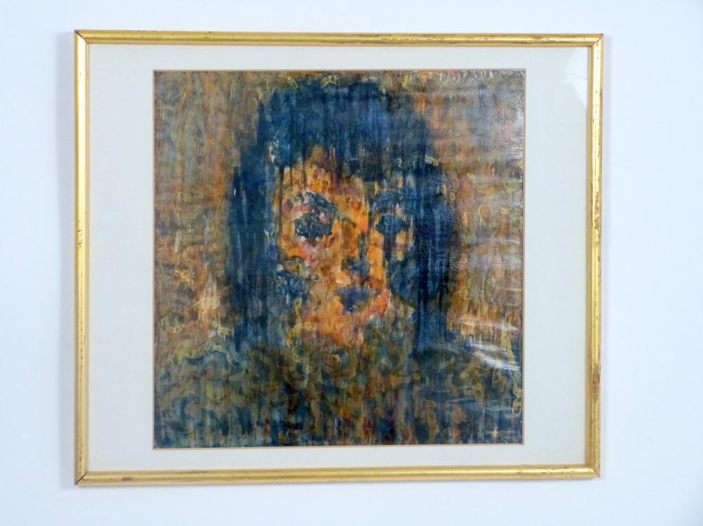 Jose Luis Cuevas, (Amer/Mex, b. 1933) Water Color: Water color on paper - Portrait - rippling to paper on right of work - 17 X 17 (20 X 24). 8 East 83rd Street Estate
