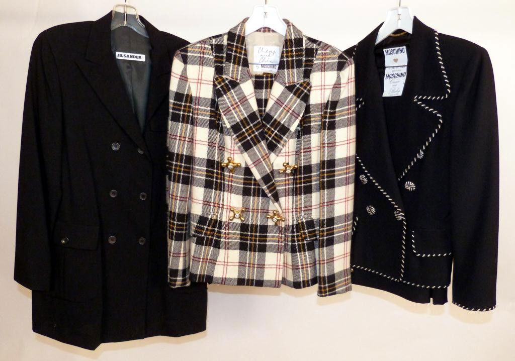 Two Suits by Moschino & One Jacket by Jill Sander: Two Suits by Moschino & One Jacket by Jill Sander