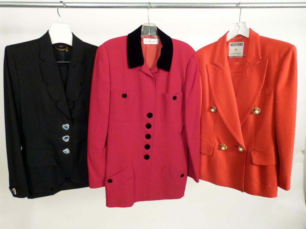 Red Suit, Red Jacket, & Black Suit incl. Lagerfeld: Lagerfeld, Moschino, Lolita Lempicka
