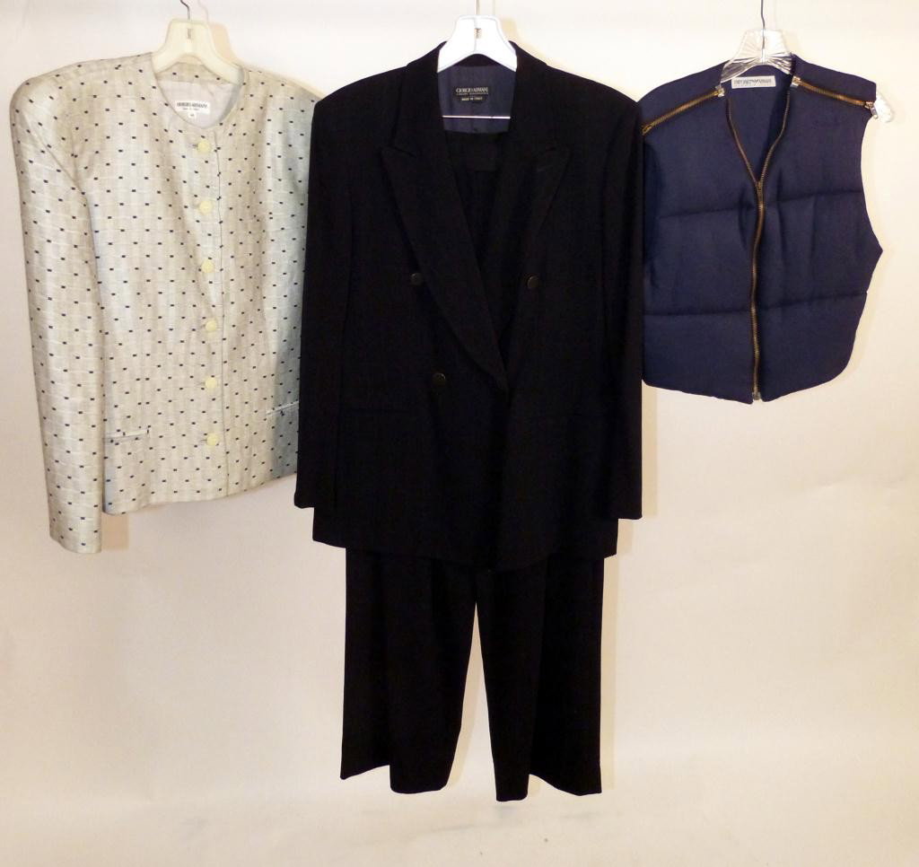 One Pant Suit, One Jacket, and Vest by Armani: One Pant Suit, One Jacket, and Vest by Armani