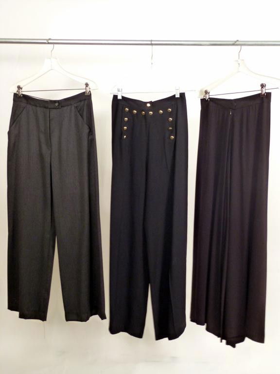 Three Evening Pants incl. Alexander McQueen: Pants by Alexander McQueen, Yves Saint Laurent, and Richard Tyler