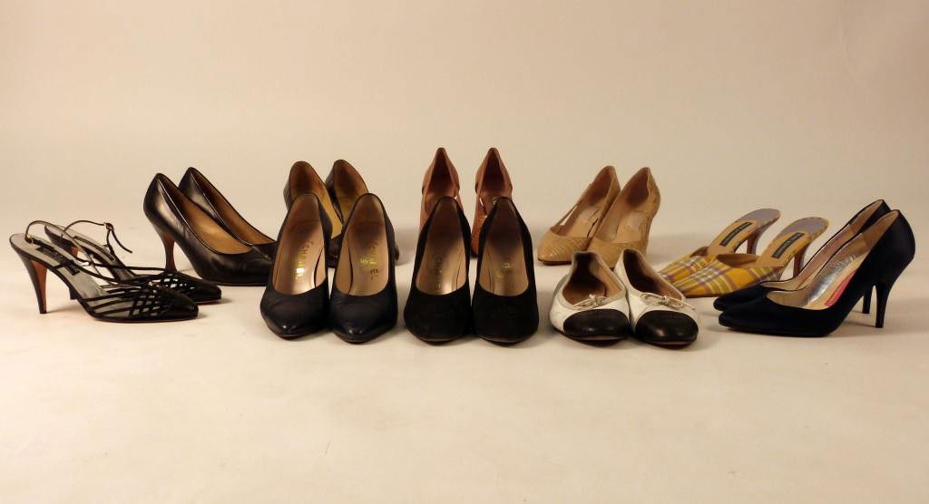 10 Pairs of Dress Shoes Incl. Chanel & Prada: 10 Pairs of Dress Shoes Incl. Chanel & Prada - Mostly (or close to) size 38.