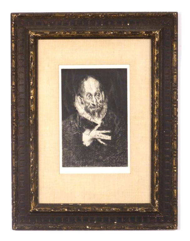 Jack Levine - Lithograph of Shakespeare: 66/100 Signed in Pencil.