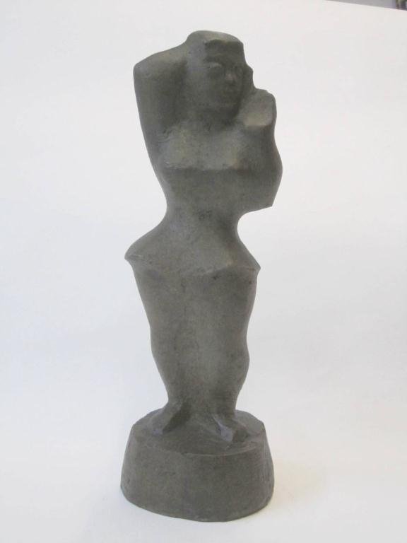 Chaim Gross - Composition Sculpture: Figure of a woman. 13 tall. Signed and dated '70."