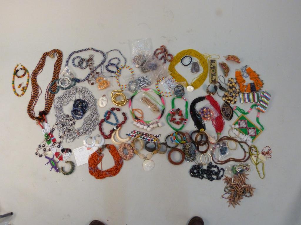 Zelda Kaplan - Lot Costume Ethnic Bead Jewelry: Large Collection - Mostly Necklaces and Bracelets