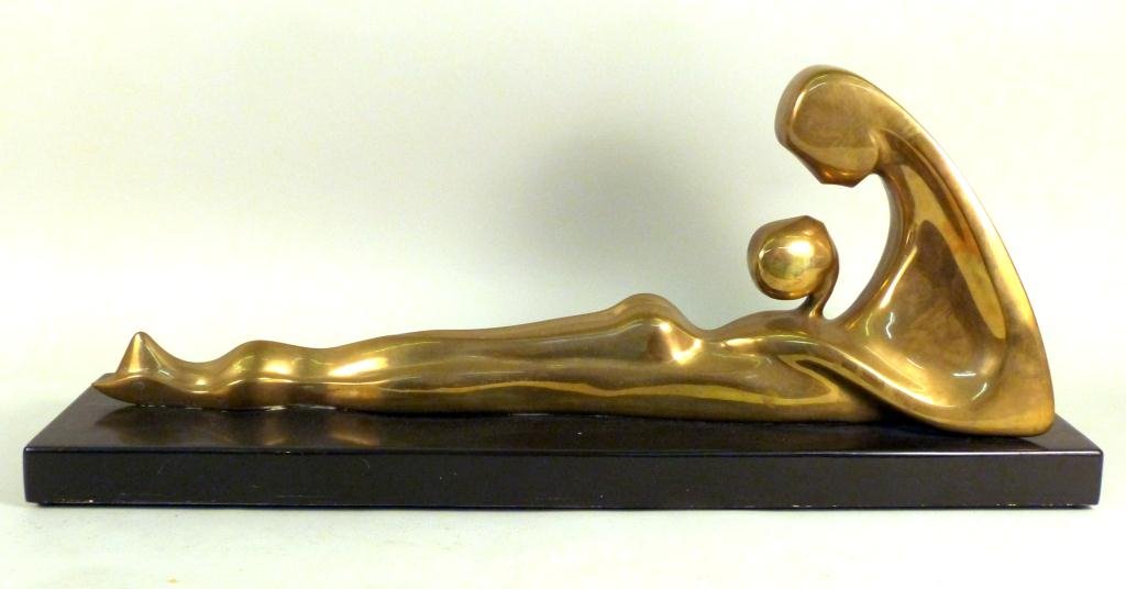 George Charpentier The Wave" Bronze": 31L x 7" W x 12" H. (base 33" 1/2 L x 8 1/2" W x 1 3/4" H) Signed. French."