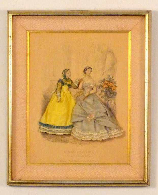 Costume Print Diorama - With Cloth: 12 1/2H x 10"W (17"H x 14"W) - Shadowbox frame."