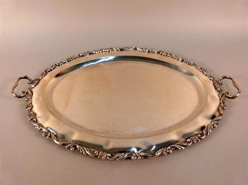 Large Mexican Sterling Silver Serving Platter: 49.67 T oz