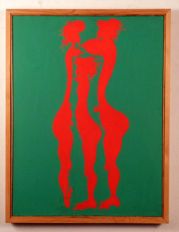 Jan Dobkowski - (Polish b. 1942) - Oil On Canvas: circa 1972. 31 1/2H x 23 1/2"W (34"H x 26"W)"