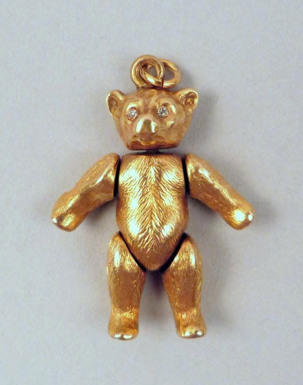 32 14K Gold Jointed Victorian Teddy Bear Charm Dec 15, 2012 Hutter