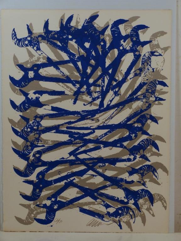 Arman (French 1929-2005) Signed Lithograph - Hydra: 66/150. Signed lower right. 30H x 22"W"