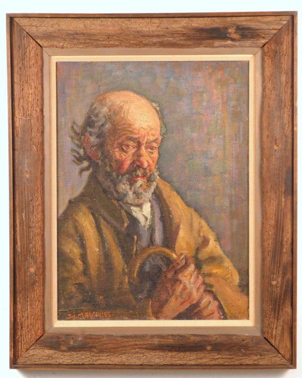 Joseph Margulies (American 1896-1984) - Oil: Oil on board. Austrian born American painter. Signed lower left. 23 1/2"H x 17 1/2"W (32"H x 26"W) (535 East 86 Street Estate)