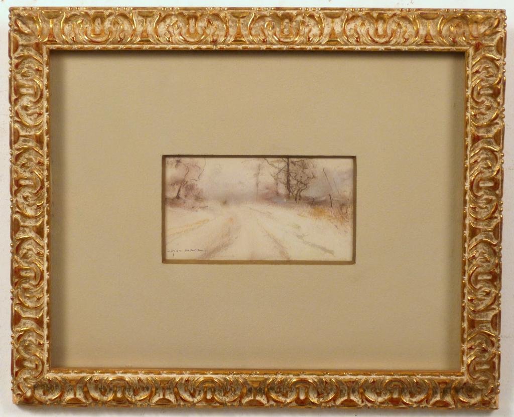 Wayne Morrell (American b.1923) - Water Color: Cape Ann Northeaster". As a gift to Mr. & Mrs. Irving Seidman. 4"H x 7"W (15"H x 18"W) (535 East 86 Street Estate)"