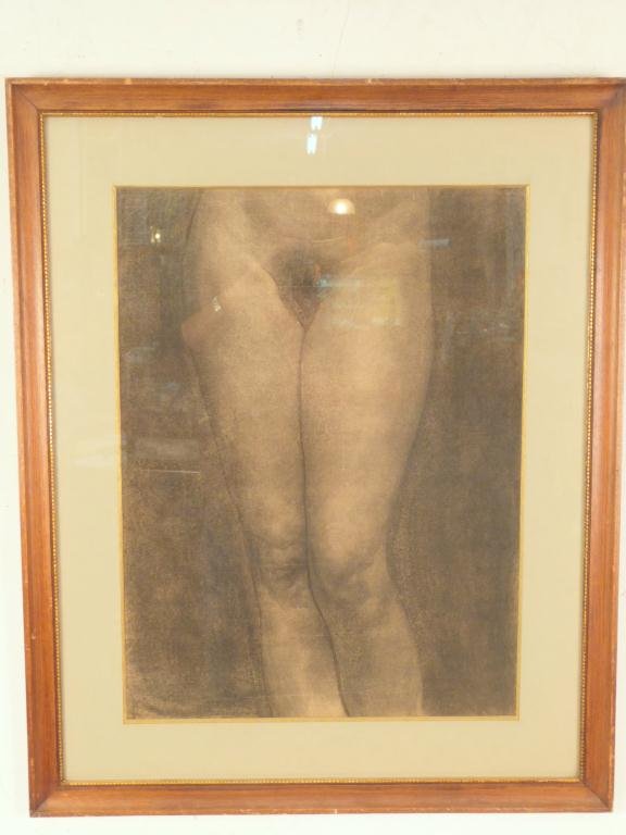 Charcoal Drawing - Study of a Woman's Legs: Study of a Woman's Legs. 24 1/2H x 18"W (33"H x 27"W)"
